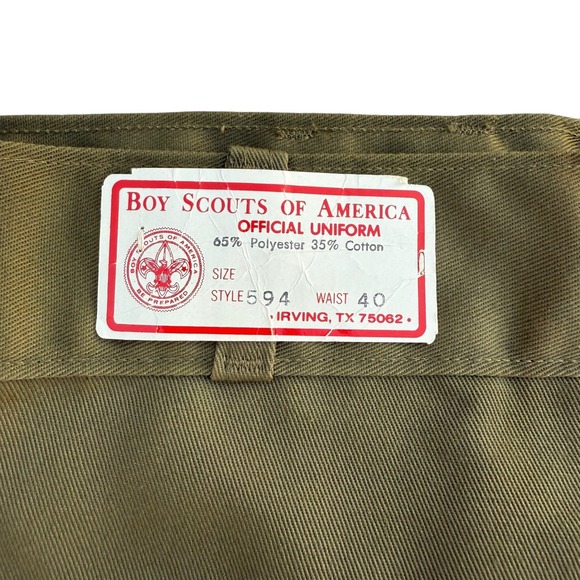 Vintage‎ Boy Scouts of America Official Uniform Shorts Olive Green Size 40 NWT - Picture 3 of 7